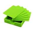thumbnail image 1 of Inteprter Posavasos cuadrado para bebidas, taza de silicona, soporte para alfombrilla de té, juego de vasos Mostrada Verde 9.8x9.8x0.3 cm, 1 of 1