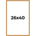 thumbnail image 2 of 26x40 Honey Brown Real Wood Picture Frame Width 0.75 inches | Interior Frame Depth 0.5 inches |, 2 of 8