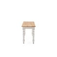 thumbnail image 4 of Pemberly Row Rubberwood Farmhouse Dining Bench with Turned Legs White Natural, 4 of 7