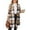 Brown YDL2, variant on Zeagoo Womens Plus Size Flannel Plaid Button Down Shirts Long Sleeve Lounge Lapel Tartan Shacket Jacket Long Coats 2025