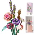 thumbnail image 1 of Kit de construcción de ramo de flores, juego de bloques de flores artificiales, juguete para adultos, colección botánica creativa para decoración del hogar, regalo de cumpleaños y San Valentín., 1 of 5