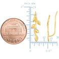 thumbnail image 2 of 14K Yellow Gold Olive Tree Branch Climber Earrings, 2 of 4