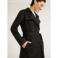 thumbnail image 4 of Sofia Jeans Women's and Women's Plus Size Double Breasted Trench Coat, Sizes XS-5X, 4 of 4