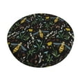 thumbnail image 1 of Disketp Wasp and Florals Funda Redonda para Taburete, Funda de Cojín para Silla de Bar Suave y Elástica-14 inch, 1 of 7