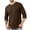 Brown, variant on SBYOJLPB Men's Top 3/4 Sleeve Solid Color Round Neck Casual T-Shirt Tops