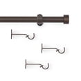 thumbnail image 5 of Threadmade Serena Single Curtain Rod with Contemporary Cap Finial, Antique Bronze - 32"W x 142"L, 5 of 6