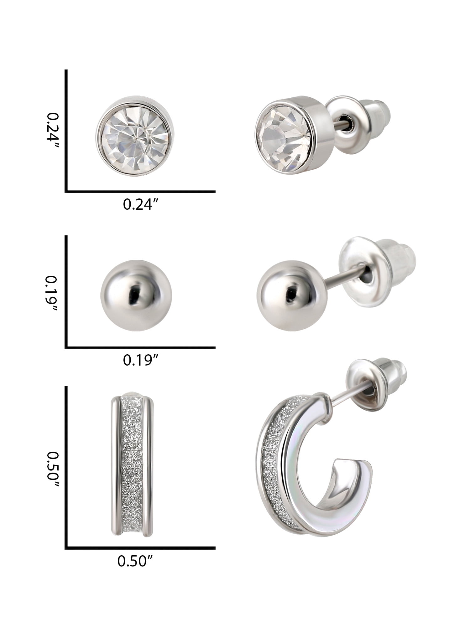 Celebrity Pink Women’s Three Pair Earring Set