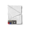 thumbnail image 2 of 1970s Soft Flannel Fleece Throw Blanket, Vintage Tv Design Vertical Colorful Lines and Antenna Television Retro Motif, Cozy Plush for Indoor and Outdoor Use, 60" x 80", Multicolor, by Ambesonne, 2 of 5