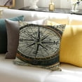 thumbnail image 3 of SHANXI Throw Pillow Covers Vintage Map with Decorative Pillowcase for Home Sofa Bedding Couch Pillow Covers 24x24in, 3 of 5
