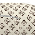 thumbnail image 2 of Abstract Pouf Cover with Zipper, Outline Illustration of Symmetrical and Geometric Motifs, Soft Decorative Fabric Unstuffed Case, 30" W X 17.3" L, Seal Brown and Eggshell, by Ambesonne, 2 of 3