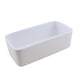 thumbnail image 1 of Maceta decorativa rectangular blanca para suculentas, maceta blanca para cactus con bandeja de madera, 1 of 5