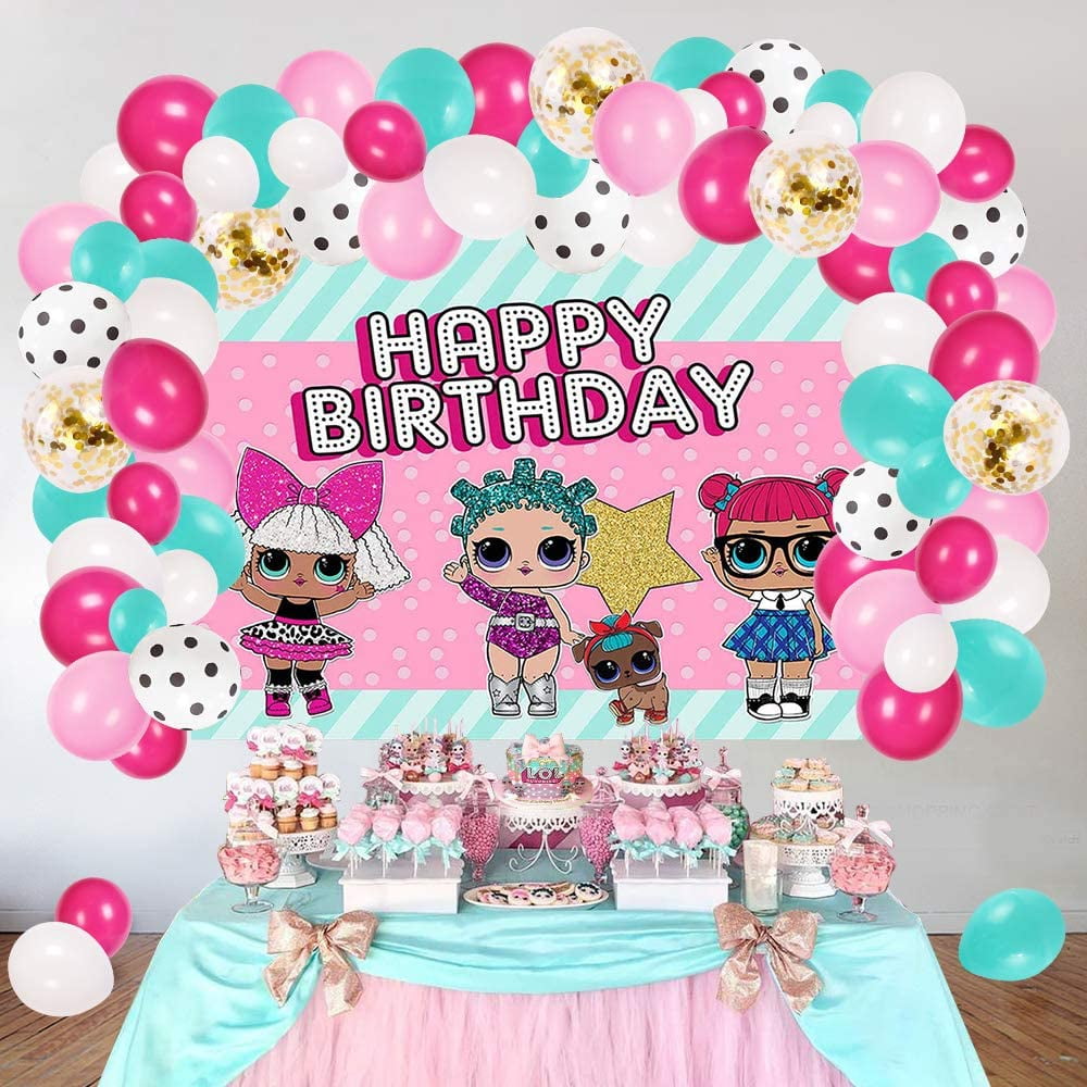 Birthday Party Photography Backdrop Girl LoL Dolls Decoration Photo Background 