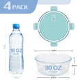 thumbnail image 2 of 8 Pcs Glass Food Storage Containers with Lids 30oz, Airtight Meal Prep Lunch Box Containers Set for Soup, Leftover, Microwave/Oven/Freezer/Dishwasher Safe, BPA Free, 2 of 8