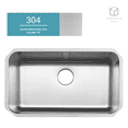 thumbnail image 2 of Tarja Una Tina Calibre 18 para Submontar YMA Home Acero Inoxidable 304 Color Plata Satinado, 2 of 6