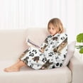 thumbnail image 4 of German Shepherd Dog and Footprint Blanket Hoodies for Kids 6-13YR Oversize Wearable Blanket Hoodies for Boys Girls Teens, 4 of 7