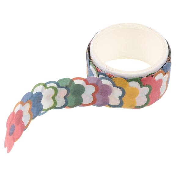 Hemoton 1 Roll Vintage Washi Tape Floral Writable Decorative Tapes For Scrapbooking Junk Journal Supplies Journaling Multi
