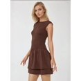 thumbnail image 4 of Textured Mini Dress with Crew Neck, 4 of 5