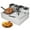 12L, variant on Daluvenix Commercial Deep Fryer with Basket 12L 5000W Professional Electric Countertop Deep Fryer Dual Tank Stainless Steel for Restaurant