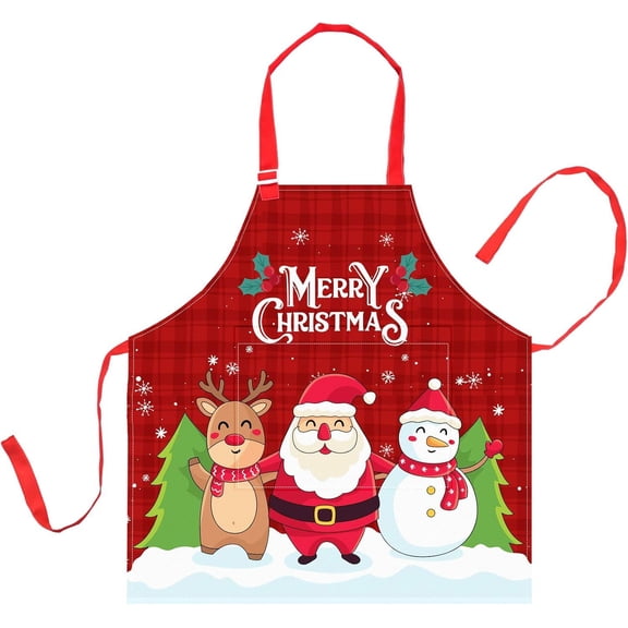 Kids Apron for Boys Girls, Adjustable Chef Apron with Pocket, Kitchen Bib Apron for Cooking Baking Art Painting Gardening