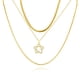thumbnail image 1 of Juego de Collar con Capas de 3 Pzas JeenMata con Dijes de Estrellas Chapados en Oro Amarillo, 1 of 5