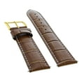 thumbnail image 2 of 19MM LEATHER WATCH BAND STRAP FOR OMEGA SEAMASTER SPEEDMASTER L/BROWN GOLD WS, 2 of 2