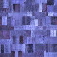 thumbnail image 1 of Ahgly Company Indoor Square Patchwork Blue Transitional Area Rugs, 7' Square, 1 of 4