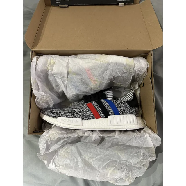 Ad-id-as NMD R1 PK Primeknit Tri Color White Red Black BB2888 Size 11.5