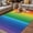 Yellow, variant on Colorful Striped Ombre Outdoor Rug for Patio/Deck/Porch, Non-Slip Large Area Rug 4 x 6 Ft, Rainbow Stripes Modern Abstract Art Indoor Outdoor Rugs Washable Area Rugs, Camping Rug Carpet Runner
