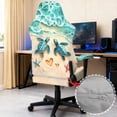thumbnail image 6 of Whosucclay Beach Turtle Starfish Heart Print Gaming Chair Cover, Stretchable Machine Washable Computer Chair Seat Slipcovers with Armrest Cover Fits Most Office/PC Chairs & Racing Style Seats, 6 of 8