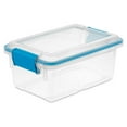 thumbnail image 3 of 7.5 Qt Gasket Box, Stackable Storage Bin with Latching Lid and Tight Seal, Plastic Container to Organize Basement, Clear Base, Lid, 1-Pack, 3 of 7
