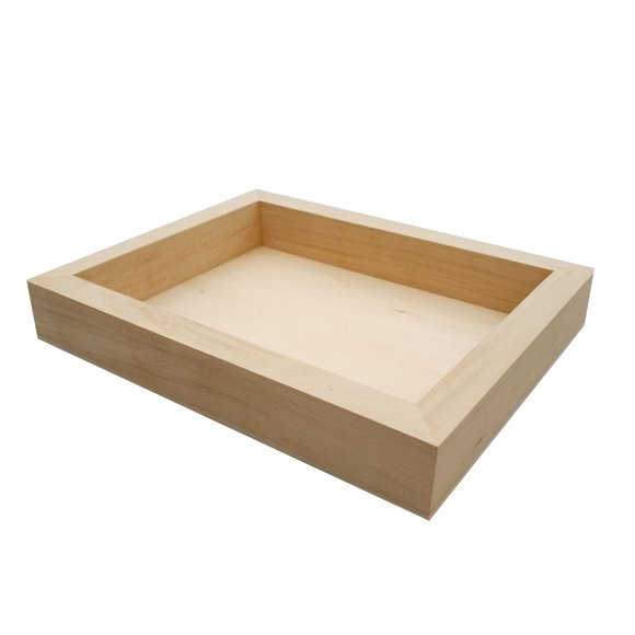 FixtureDisplays® Wood Tray Tea Coffee Snack Food Serving Tray Retail Display Trays Platform 21356-8" X 10" X 1.5"-2PCS