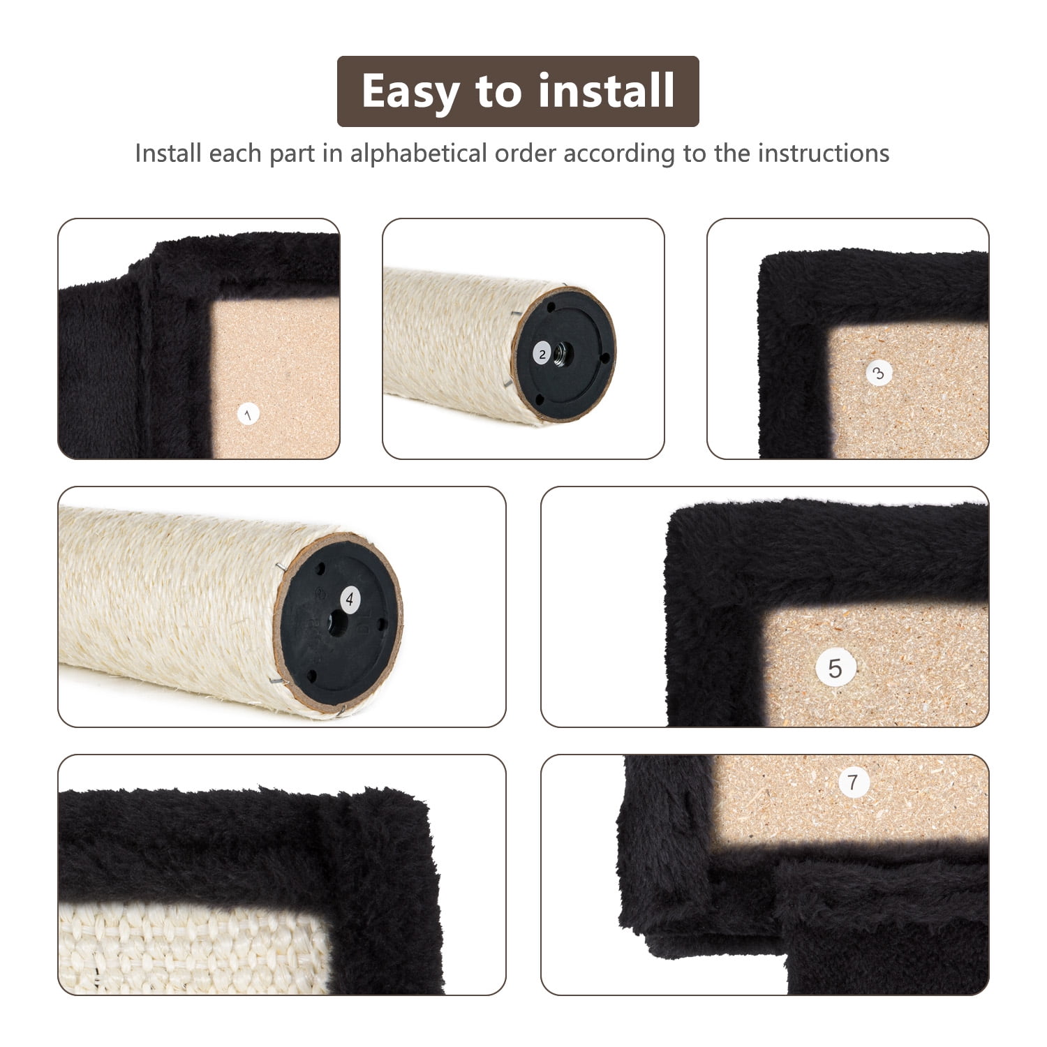 Pefilos Cat Wall Shelves and Perches Set, Cat Tower for Adult Cats Mounted Cat Tree House for Indoor Cats Modern Furniture for Cat Sleeping Playing Lounging Climbing Cat Tree for Large, Black Pefilos Cat Wall Shelves and Perches Set, Cat Tower for Adult Cats Mounted Cat Tree House for Indoor Cats Modern Furniture for Cat Sleeping Playing Lounging Climbing Cat Tree for Large, Black