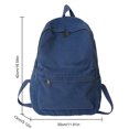 thumbnail image 2 of Mochila de lona para campus para adolescentes, bolsillo antirrobo con cremallera (azul), 2 of 9