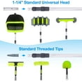 thumbnail image 3 of 12 FeetPool Pole-Upgraded Professional 9 Foot Telescoping Swimming Pool Pole with Threaded Tips,Adjustable Telescopic Poles,for Skimmer Net,Brush,Vacuum Head, 3 of 6
