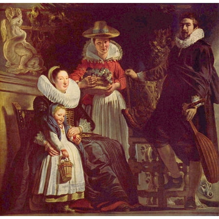 Framed Art for Your Wall Jordaens, Jakob - Portrait of a family 10 x 13 (Best Place To Get Family Portraits)