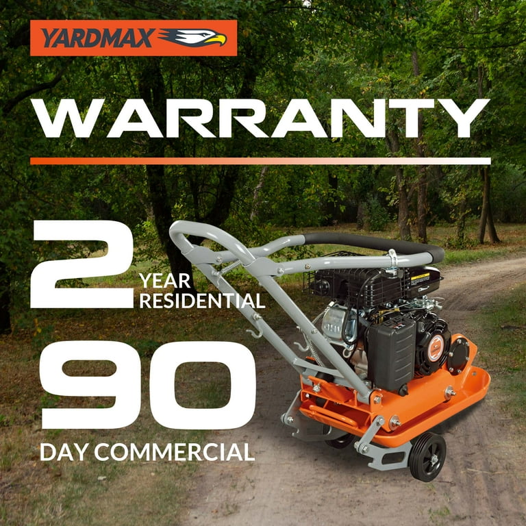 YARDMAX 2.5HP, 1850 lb, 79cc, Compaction Plate Compactor YARDMAX 2.5HP, 1850 lb, 79cc, Compaction Plate Compactor