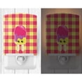 thumbnail image 2 of Ice Pop Popcicle Face Gingham Ceramic Night Light, 2 of 2