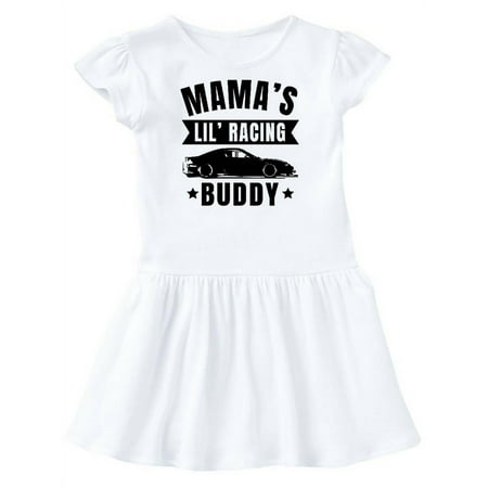 

Inktastic Mamas Lil Racing Buddy Gift Toddler Girl Dress