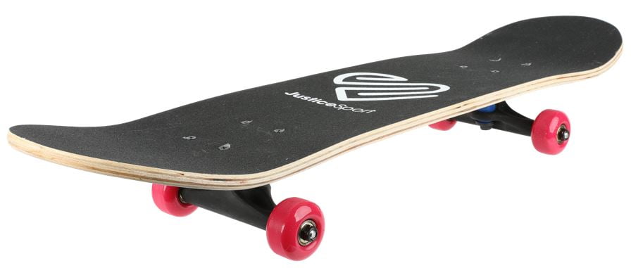 Justice 31" Standard Popsicle Complete Skateboard- Heart Design, Ages 5+, 50mm by 30mm Wheels