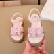 thumbnail image 1 of Puntoco Nuevas Sandalias De Verano Para Niña Con Punta Abierta Y Lazos, Elegantes Zapatos De Princesa, Sandalias De Playa De Suela Blanda Para Niños Medianos Y Grandes, Sandalias Para Niña Rosa 36, 1 of 6