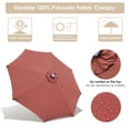 thumbnail image 4 of Yescom Parasol de Patio Solaire LED 9 Pieds 8 Nervures Pare-Soleil Extérieur Inclinable avec Manivelle, 4 of 10