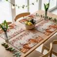 thumbnail image 5 of Orange White Pumpkins Placemats Set of 2, Thanksgiving Leaves Fall Rustic Washable Wipeable Table Mats for Dining Tables, Indoor Outdoor Kitchen Place Mats for Holiday Party Table Decor, 5 of 9