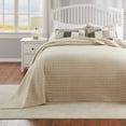 thumbnail image 2 of Greenland Home Fashions Oxford Cotton Bedspread Set, Reversibe, Jumbo Sized, 3-Piece Queen, Taupe, 2 of 9