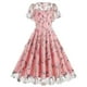 thumbnail image 2 of Vestido de Manga Corta para Mujeres Moda Casual Sexy Verano Vestido de Cuello Redondo, Ajuste Delgado con Detalle de Volantes, 2 of 8