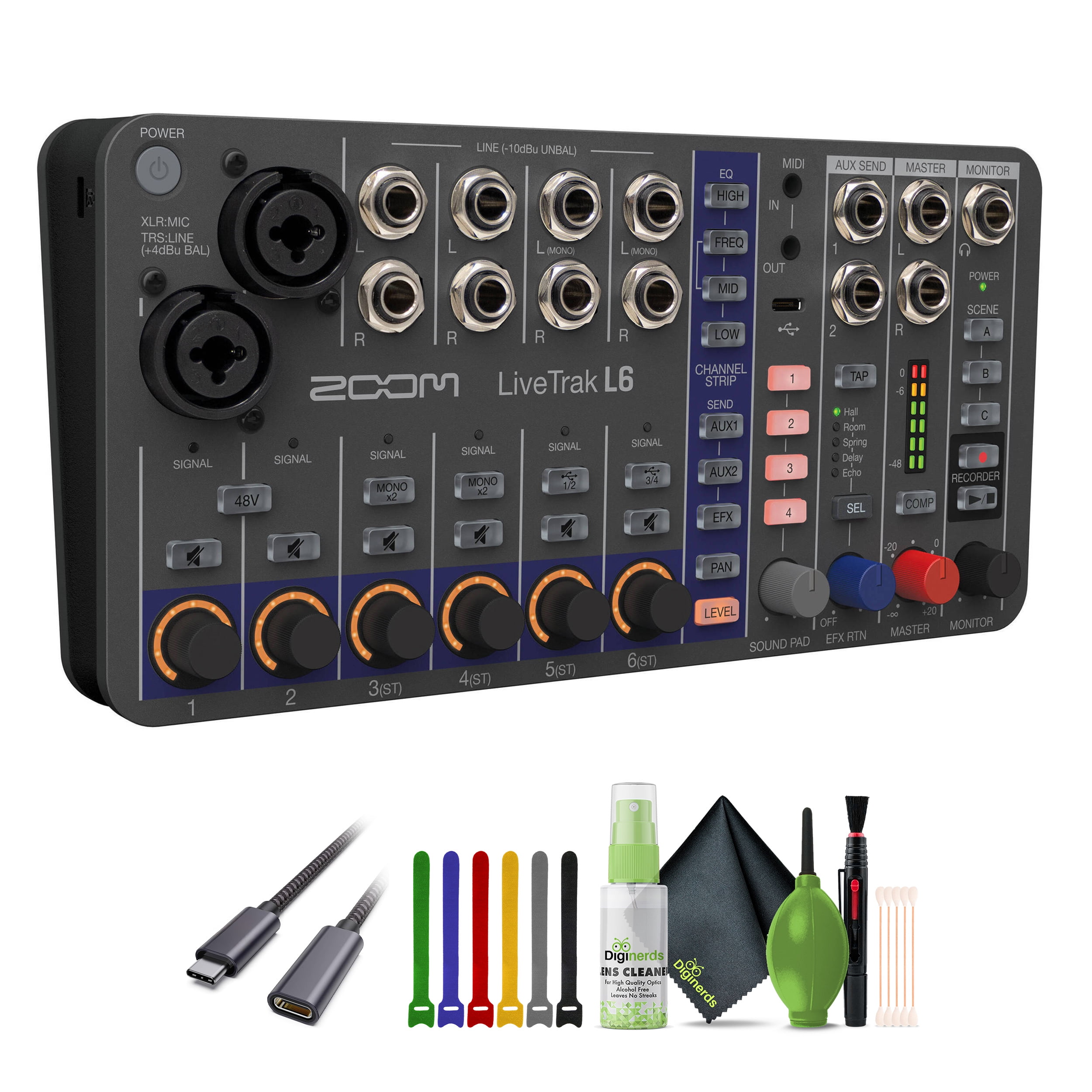 【配信録音セット】AT2050 M-Track Solo ATH-M20x Zoom LiveTrak L-20 Digital Mixer & Multitrack Recorder, 20-Input