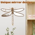 thumbnail image 3 of Dragonfly Mirror Wall Decor, Dragonfly Design Wall Mounted Sculptures, Retro Decorative Bug Insects Animals Beetle Mirrors, Creative Butterfly Home Decor for Living Room Bedroom(Dragonfly), 3 of 10