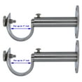 thumbnail image 3 of MERIVILLE Set of 2 Satin Nickel Zinc Curtain Drapery Rod Bracket for 1 1/4" Rod, Adjustable, 3 of 3