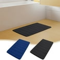 thumbnail image 1 of Xihbxyly Tapete Acolchado a Rayas, Terciopelo Suave, Superabsorbente, Base Antideslizante, para Baño, Multiusos, Ideal para Regalo Navideño, 60 X 39 Cm, 1 of 7