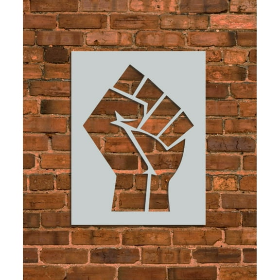 Black Lives Matter Fist Stencil