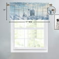 thumbnail image 4 of Polar Bear Rod Pocket Thermal Insulated Curtain Valance Cute Animals Bear Snow Winter Window Treatment for Living Room Bedroom Bathroom 54 by 18 in, 1 Panel, 4 of 6
